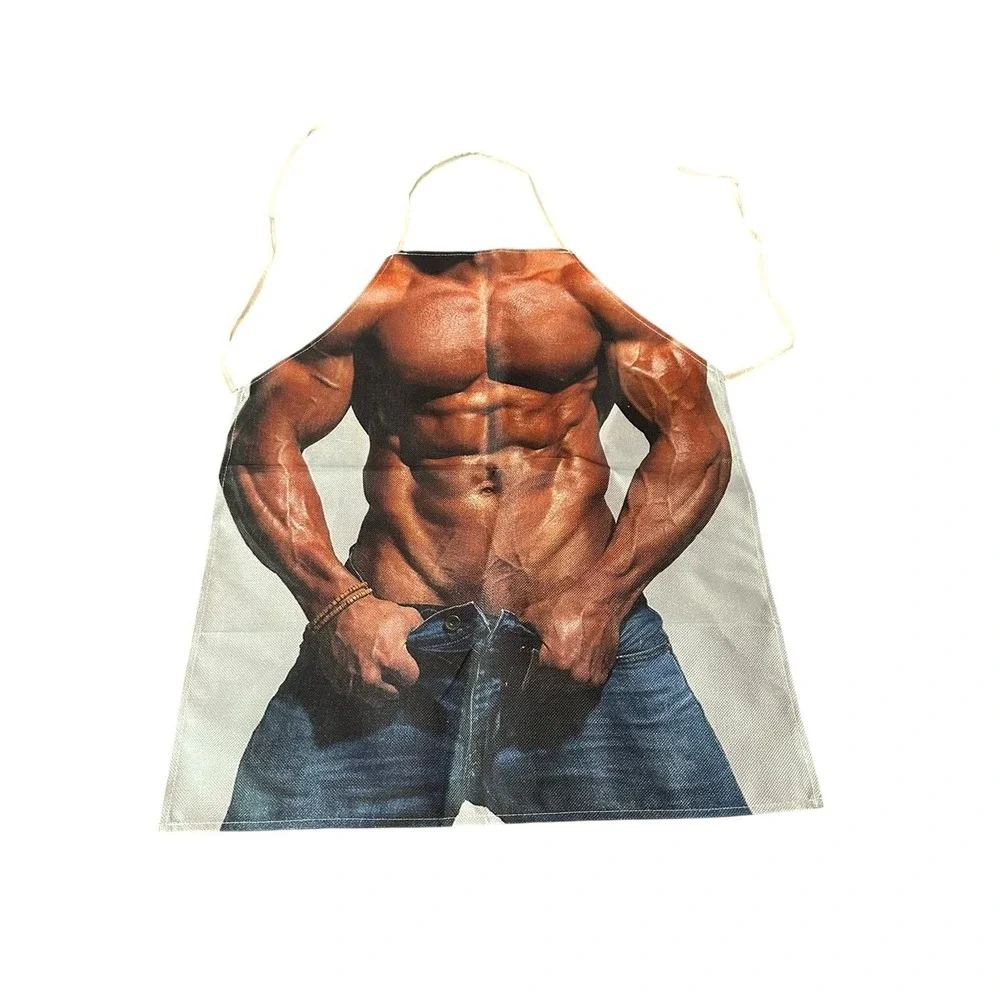 NEW novelty adult ONE SIZE apron full coverage canvas funny SEXY MAN‎ FIT GYM